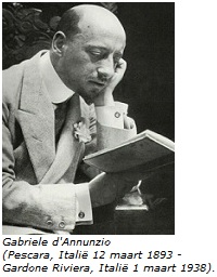 Gabriele d'Annunzio (Pescara, Italië 12 maart 1893 - Gardone Riviera, Italië 1 maart 1938).