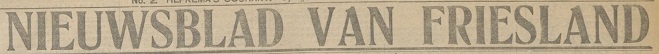 Nieuwsblad van Friesland. Nieuwsblad van Friesland